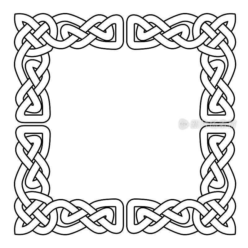 Celtic national seamless ornament interlaced tape